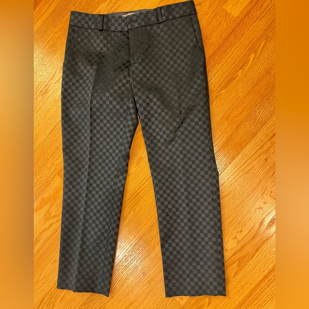 Banana Republic Dark blue Checkered Straight Leg Pants